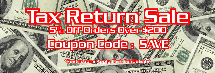 Tax Sale 5% Off Orders over $200