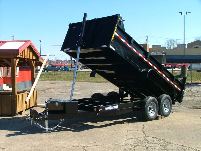 2020 Sure-Trac 7x14 HD Low Profile Dump Trailer 14K Telescopic at