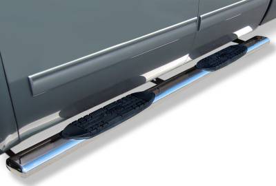 Raptor - Raptor Magnum 6" Cab Length Polished Stainless Oval Tubes Chevrolet Silverado 07-13 Extended Cab (Rocker Panel Mount)