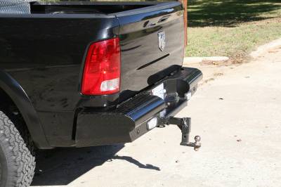 Fab Fours - Fab Fours DR03-T1050-1 Black Steel Ranch Rear Bumper