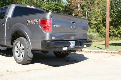 Fab Fours - Fab Fours FF09-T1750-1 Black Steel Ranch Rear Bumper