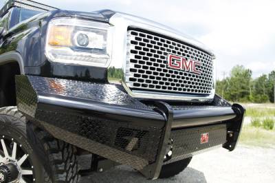 Fab Fours - Fab Fours GM08-S2161-1 Black Steel Front Ranch Bumper