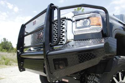 Fab Fours - Fab Fours GM11-S2860-1 Black Steel Front Ranch Bumper