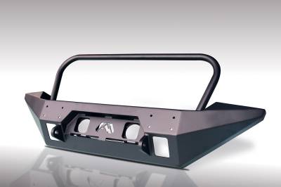 Fab Fours - Fab Fours JK07-B1858-B FMJ Full Width Winch Front Bumper