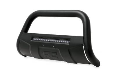 Rough Country - Rough Country B-C4151 Black Bull Bar w/ Integrated Black Series 20-inch LED Light Bar