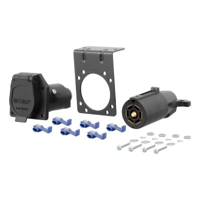 CURT - CURT 58152 7-Way RV Blade Connector Plug and Socket Kit