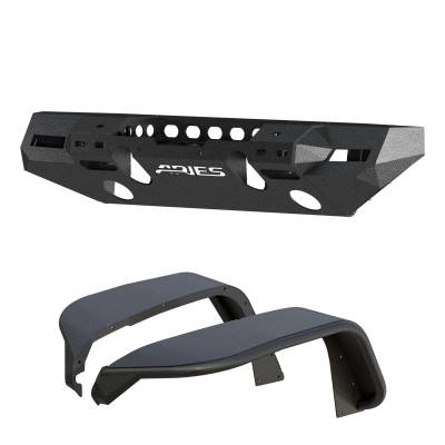 ARIES - ARIES 2082073 TrailChaser Front Bumper w/Fender Flares