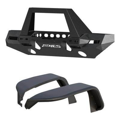 ARIES - ARIES 2082087 TrailChaser Front Bumper w/Fender Flares