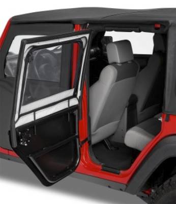 Bestop - Bestop 51806-35 HighRock 4x4 Element Upper Fabric Half Doors