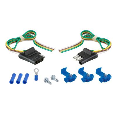 CURT - CURT 58344 4-Way Flat Connector Plug and Socket Kit