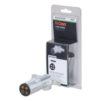 CURT - CURT 58061 4-Way Round Connector Plug