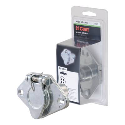 CURT - CURT 58071 4-Way Round Connector Socket