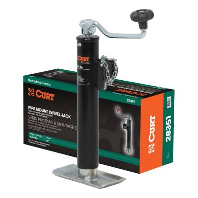 CURT - CURT 28351 Pipe Mount Swivel Jack