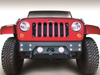 Fab Fours - Fab Fours JK07-B1855-1 FMJ Stubby Winch Front Bumper