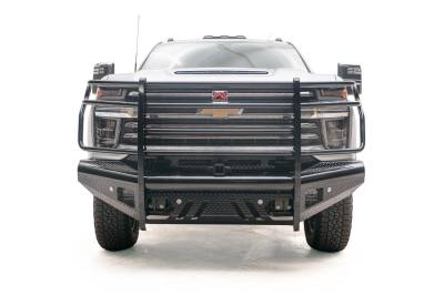 Fab Fours - Fab Fours CH20-S4960-1 Black Steel Front Ranch Bumper