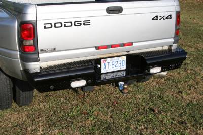 Fab Fours - Fab Fours DR94-T1650-1 Black Steel Ranch Rear Bumper