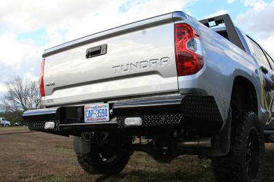 Fab Fours - Fab Fours TT07-T1550-1 Black Steel Ranch Rear Bumper