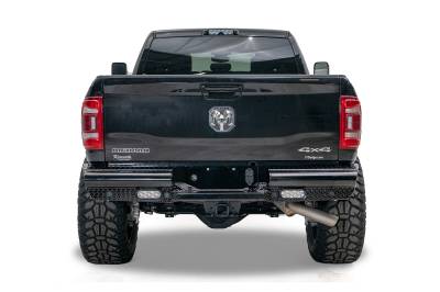 Fab Fours - Fab Fours DR19-T4450-1 Black Steel Rear Bumper