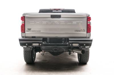 Fab Fours - Fab Fours CH20-T4950-1 Black Steel Ranch Rear Bumper