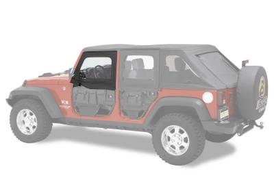 Bestop - Bestop 51805-35 HighRock 4x4 Element Upper Fabric Half Doors