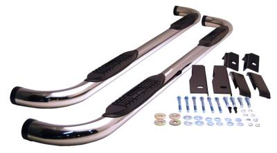 Raptor - Raptor 3" Polished Stainless Cab Length Nerf Bars Jeep Wrangler 97-06