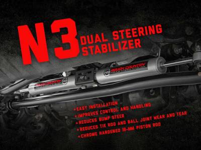 Rough Country - Rough Country 8735630 N3 Dual Steering Stabilizer - Image 2
