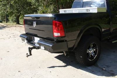 Fab Fours - Fab Fours DR03-T1050-1 Black Steel Ranch Rear Bumper - Image 2