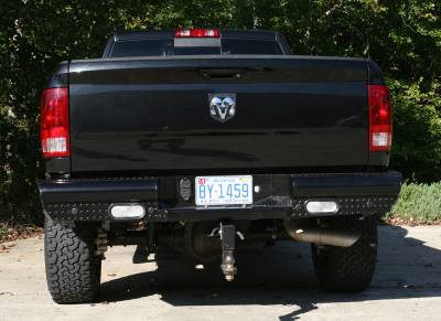 Fab Fours - Fab Fours DR03-T1050-1 Black Steel Ranch Rear Bumper - Image 3