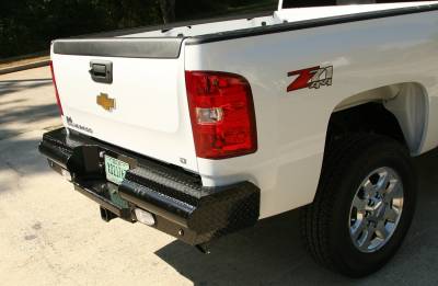 Fab Fours - Fab Fours CH08-T1450-1 Black Steel Ranch Rear Bumper - Image 2