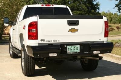 Fab Fours - Fab Fours CH08-T1450-1 Black Steel Ranch Rear Bumper - Image 4