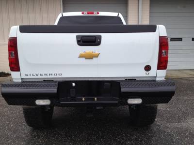 Fab Fours - Fab Fours CH11-T2150-1 Black Steel Ranch Rear Bumper - Image 3