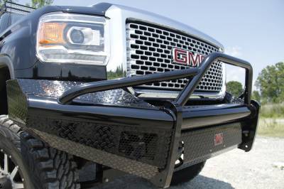 Fab Fours - Fab Fours GM11-S2862-1 Black Steel Front Ranch Bumper - Image 2