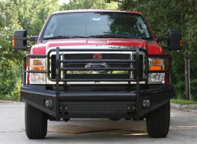 Fab Fours - Fab Fours FS08-S1960-1 Black Steel Front Ranch Bumper - Image 1