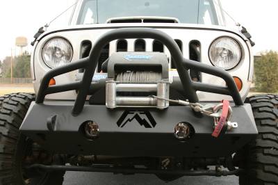 Fab Fours - Fab Fours JK07-B1854-1 Hardcore Stubby Winch Front Bumper - Image 3