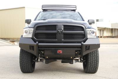 Fab Fours - Fab Fours DR09-K2461-1 Black Steel Front Ranch Bumper - Image 3