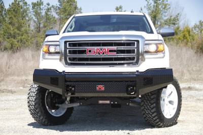 Fab Fours - Fab Fours GM07-K2161-1 Black Steel Front Ranch Bumper - Image 4