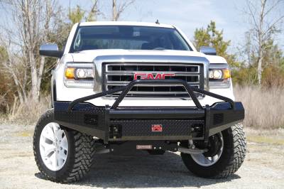 Fab Fours - Fab Fours GM07-K2162-1 Black Steel Front Ranch Bumper - Image 3