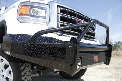 Fab Fours - Fab Fours GM07-K2162-1 Black Steel Front Ranch Bumper - Image 4