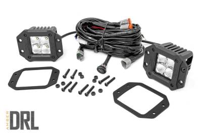 Rough Country 70803DRLA Chrome Series Cree LED Fog Light Kit