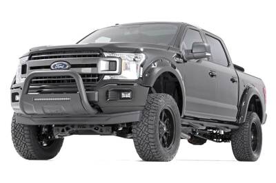 Rough Country - Rough Country B-F4041 Black Bull Bar w/ Integrated Black Series 20-inch LED Light Bar - Image 8