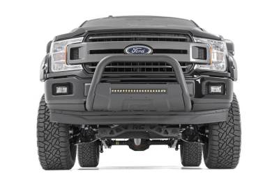 Rough Country - Rough Country B-F4041 Black Bull Bar w/ Integrated Black Series 20-inch LED Light Bar - Image 10