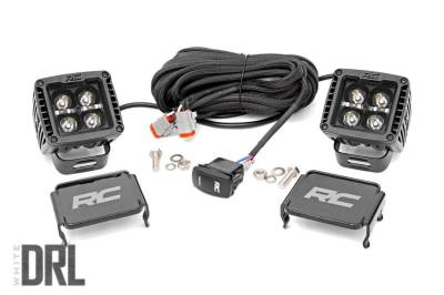 Rough Country 70903BLKDRL Black Series Cree LED Fog Light Kit