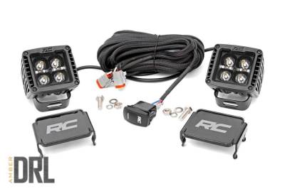 Rough Country 70903BLKDRLA Black Series Cree LED Fog Light Kit