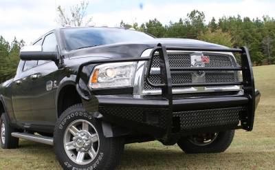 Fab Fours - Fab Fours DR10-S2960-1 Black Steel Front Ranch Bumper - Image 3