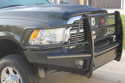 Fab Fours - Fab Fours DR10-S2960-1 Black Steel Front Ranch Bumper - Image 5