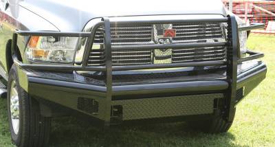 Fab Fours - Fab Fours DR10-S2960-1 Black Steel Front Ranch Bumper - Image 7