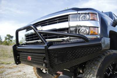 Fab Fours - Fab Fours CH08-S2062-1 Black Steel Front Ranch Bumper - Image 2