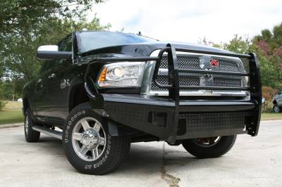 Fab Fours - Fab Fours DR10-S2960-1 Black Steel Front Ranch Bumper - Image 2