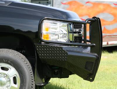 Fab Fours - Fab Fours CH11-S2760-1 Black Steel Front Ranch Bumper - Image 5