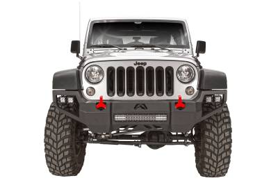 Fab Fours - Fab Fours JK07-D1851-1 Vengeance Front Bumper - Image 2